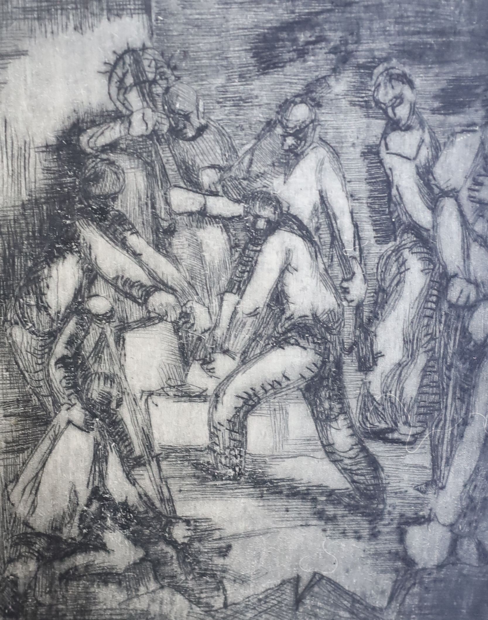 Géza Szóbel, (Czech, 1905-1963), Images from Du Sueur Froide (The Shivers), 11 etchings, largest 18 x 23cm. unframed